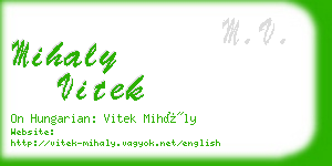 mihaly vitek business card